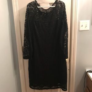 Black lace cocktail dress